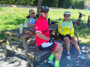 Pause sur la voie cyclable le 31 mai 2019